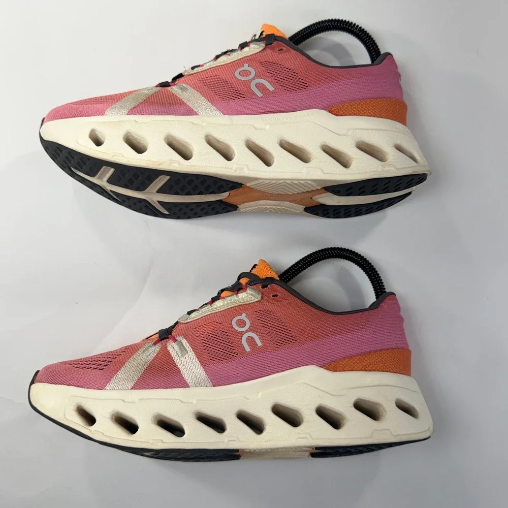 On Cloudeclipse Running Shoes Womens 7 Pink Orange Performance Athletic